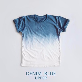 UNISEX / Dip Dye Ombre-Tshirt - Denim Blue [Upper]