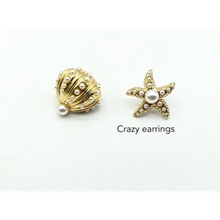 crazyearrings ต่างหูแฟชั่น สีทอง รหัส 110