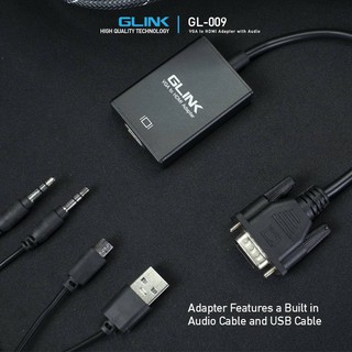 อุปกรณ์แปลงภาพ VGA เป็น H DMI GLINK รุ่น GL-009 ต่อเสียงเพิ่มได้ #8