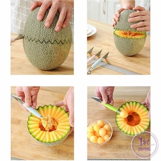 ที่ตักผลไม้ 2 in 1 แกะสลักผลไม้ fruit spoon