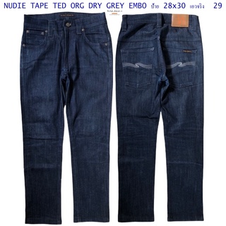 NUDIE TAPE TED ORG DRY GREY EMBO