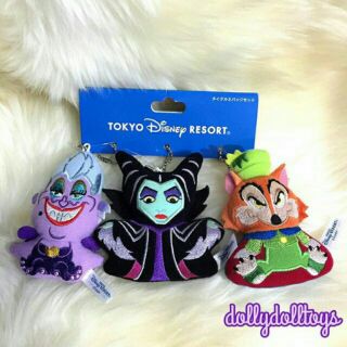 Disney 3 Villains พวกกุญแจ-เข็มกลัด Ursula Maleficent John Worthington