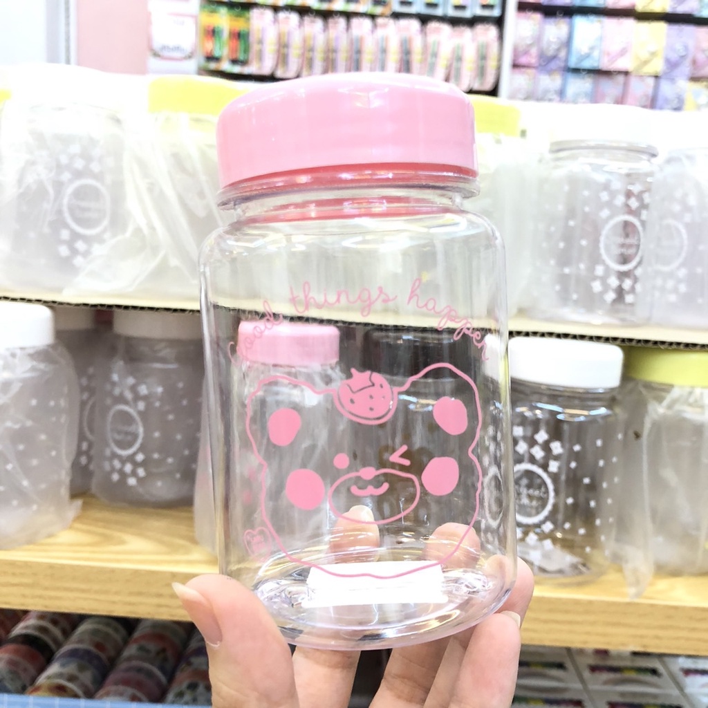 ขวดน้ำ ขวดน้ำแฟนซี 250m lพร้อมส่ง พลาสติกอย่างดี มี4สี ชมพู ขาว เหลือง น้ำตาล คละสี