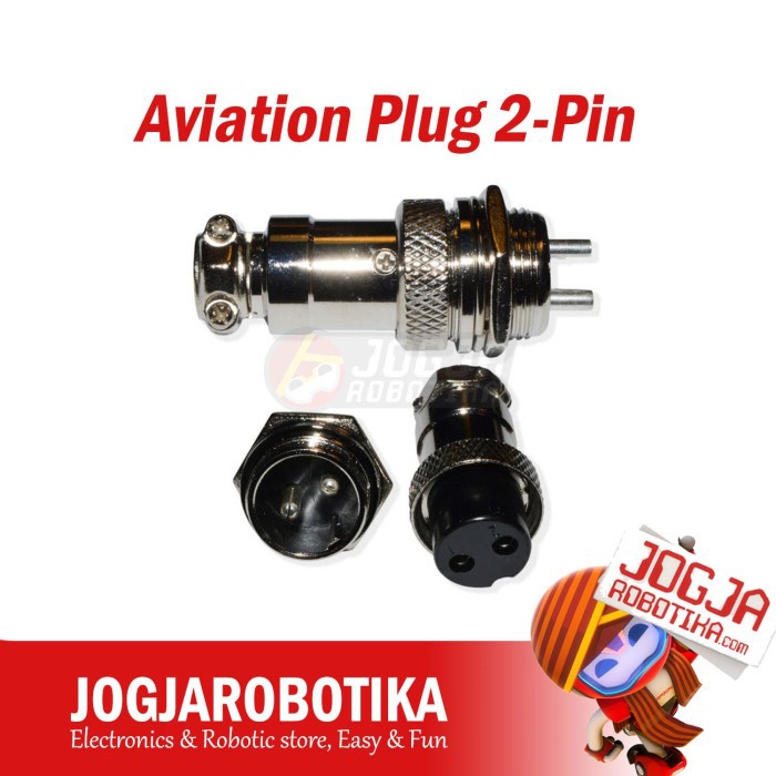 ปลั๊กการบิน 2-Pin 16mm GX16-2 โลหะชายหญิงแผงเชื่อมต่อ