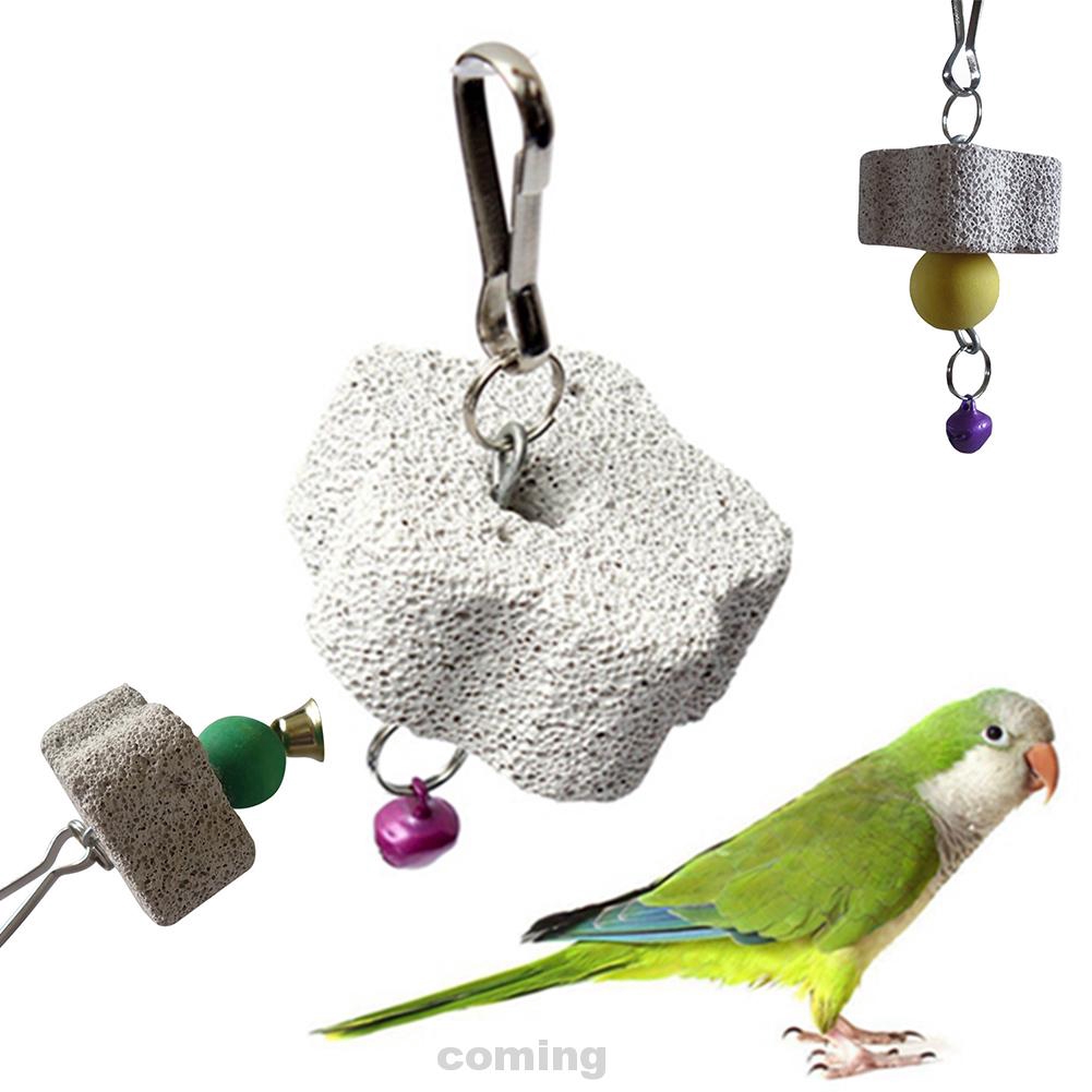 View of Decorative Ornament Sound Making Cage Hanging Mineral Funny Pet ...