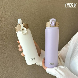 Original Tyeso กระติกน้ําร้อน สเตนเลส 304 พร้อมหลอดดูด เก็บความเย็น อุ่นแก้ว แก้วน้ําสุญญากาศ