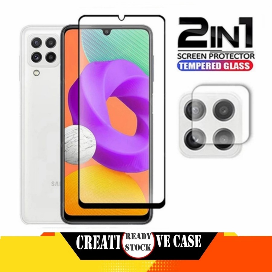 2 INC PACKAGE 1 กระจกนิรภัย SAMSUNG M22 4G 2021 ปกป้องหน้าจอ