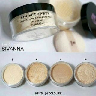 แป้งฝุ่น SIVANNA Loose Powder Shine-Control Sheer-Long Wear 