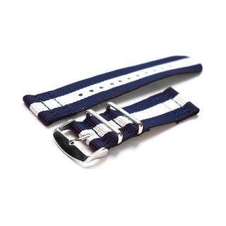 สายนาโต้ two piece nato strap รุ่น navy and white