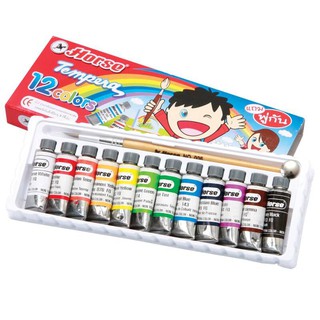 สีน้ำ ชุด12สี ตราม้า (แพคละ12กล่อง)