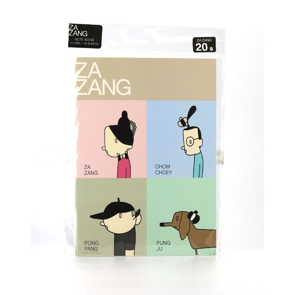 สมุดโน๊ต มี 4 ลายเท่ ไม่ซ้ำใคร สมุดปกอ่อน ZAZANG สมุดจดงาน ไซส์ XL หนา 28 แผ่น ขนาด18.5x26 ซม.