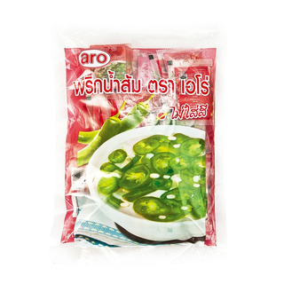 โคตรถูก   ✅  เอโร่ พริกน้ำส้ม 7กx50 ซอง aro Sliced Chili Pickle 7 g x 50