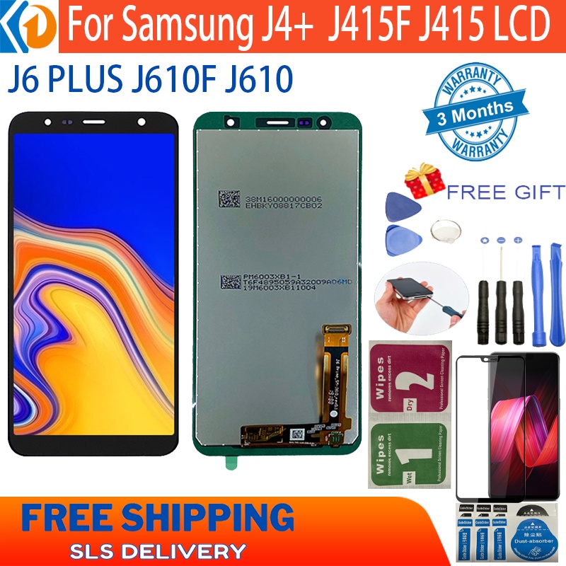 อะไหล่หน้าจอสัมผัส LCD สําหรับ Samsung Galaxy J4+ 2018 J4 Plus J415 J415F J410 J6 Prime J6 Plus 2018 J610