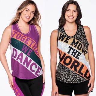 มาใหม่ เสื้อออกกําลังกาย ผ้าฝ้าย ลาย Zumba Love Wear Z1T0 0212 0192 สําหรับผู้หญิง