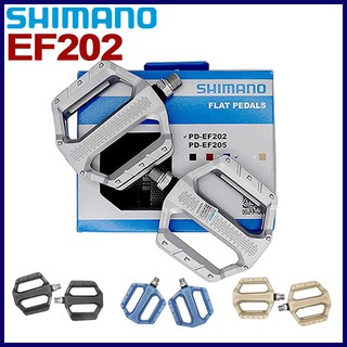 Shimano EF202 ที่เหยียบเท้า แบน แพลตฟอร์ม จักรยานเสือหมอบ จักรยานเสือหมอบ MTB EF102 สีดํา ทอง แดง เงิน น้ําเงิน ของแท้ Shimano