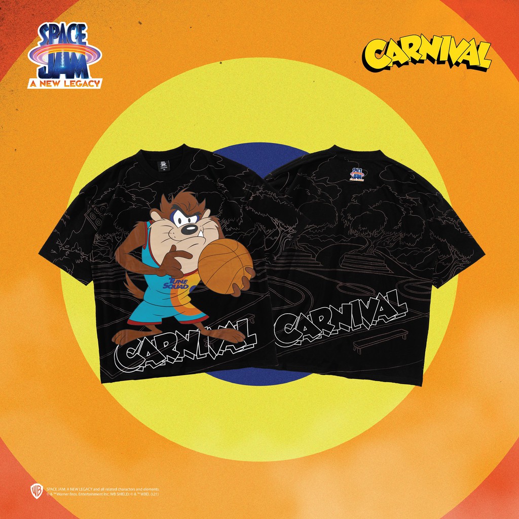 เสื้อยืด CARNIVAL x Space Jam: A New Legacy Collection T-SHIRT 'TAZZ OVERSIZE TEE' [ ลิขสิทธิ์แท้ CARNIVAL ]