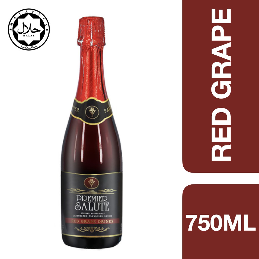 Premier Salute Red Grape Carbonated Drink 750ml ++ พรีเมียร์ซาลูทน้ำองุ่นแดงอัดก๊าซ 750ml