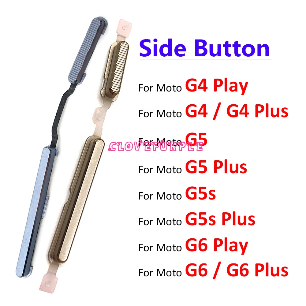 ใหม่ อะไหล่ปุ่มเปิดปิด ด้านข้าง แบบเปลี่ยน สําหรับ Motorola Moto G6 Play G4 G5 G5S G6 Plus