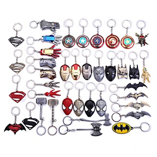 The Avengers Iron Man Spiderman กัปตันอเมริกา Disney Thanos Key Chain Key Ring พวงกุญแจโลหะ Part A