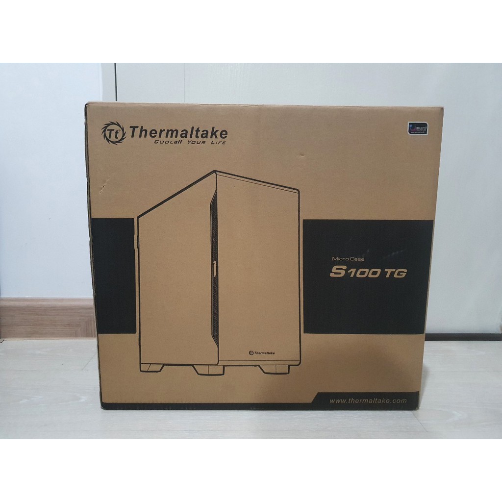 Thermaltake Computer Case S100 TG Black MicroATX Shopee Thailand