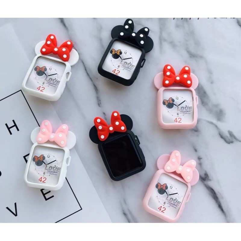 พร้อมส่ง เคสนาฬิกา มิคกี้ มินนี่  ใช้ได้กับ Smart Watch 6 4 5 3 2 1 Se และ รุ่น K7Pro X7 X8Max IW9 ขนาด 38 40 42 44