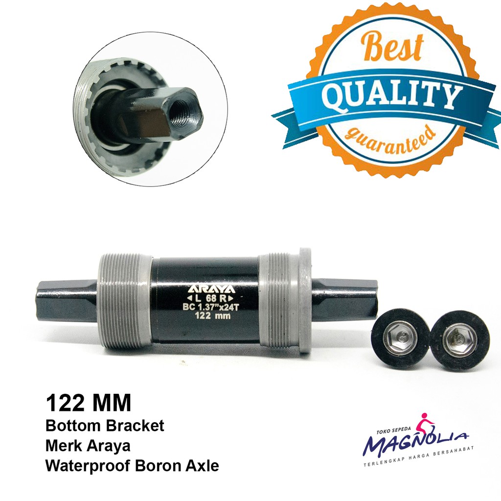 BB Bottom Bracket Center Axle Bearing 122 MM MTB Fixie Roadbike Araya ยี่ห้อส่วนประกอบจักรยาน