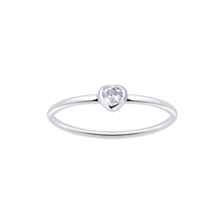 Heart ring silver cubic Zirconia แหวนzcแหวนคริสตัลแหวนคริสตัลรูปหัวใจสไตล์เกาหลีสําหรับผู้หญิง