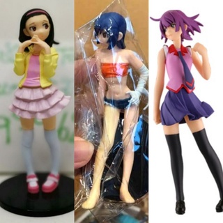 (แท้/มือ2) Kaiyodo CapsuleQ Fraulein Nisemonogatari Sengoku Nadeko กาชาปอง สาว ผม สีดำ เสื้อสีเหลือง กระโปรง สีขาว​