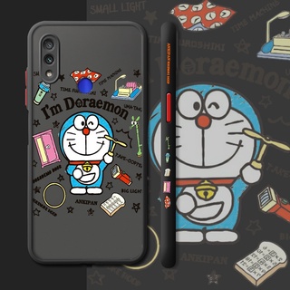 สําหรับ Xiaomi Redmi Note 7 Note 7 Pro เคส ดีไซน์ใหม่ บาง ฝ้า เคสโทรศัพท์ แบบแข็ง เคสลายโดราเอมอน ป้องกันเต็มรูปแบบ เคสนิ่ม กันกระแทก