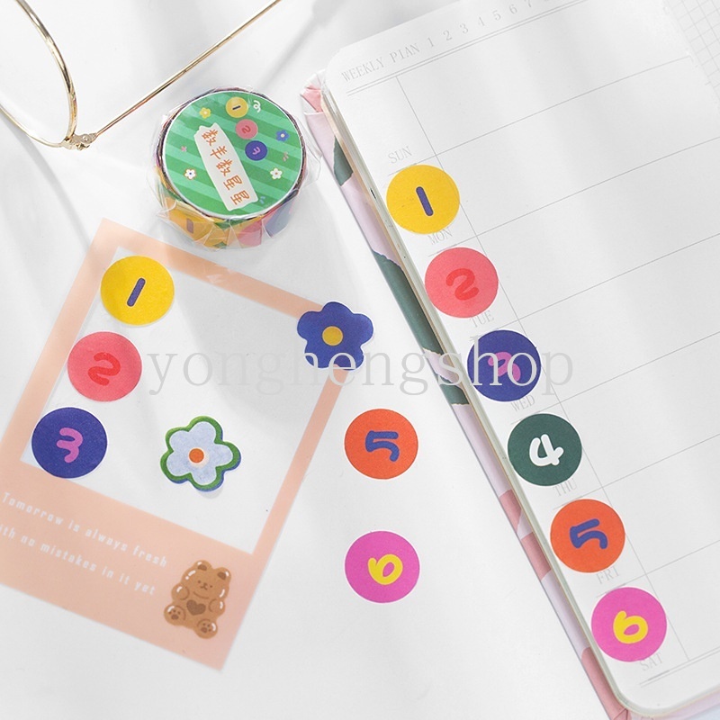 100 ชิ้น / ม้วน INS การ์ตูนน่ารัก เทปวาชิ วารสาร สมุด DIY งานฝีมือ เครื่องเขียน ตกแต่ง เทปกระดาษ สติกเกอร์วาชิ ราคา ถูกที่สุด ดีลบีเคเค แกลเลอรีภาพที่ 7