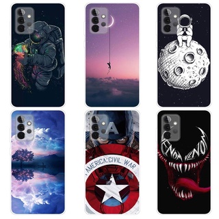 เคส ซัมซุง Samsung Galaxy A72 4G 5G Case การ์ตูน Captain America เคสซิลิโคน Soft TPU โทรศัพท์มือถือ Back เคส