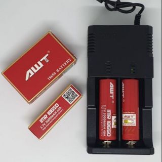 AWT18650 3000mAh 40A 2ก้อน+เครื่องชาร์จ G2-USB