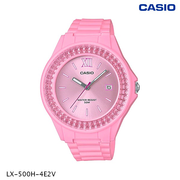 นาฬิกาข้อมือ Casio Standard รุ่น LX-500H LX-500H-4E นาฬิกาข้อมือผู้หญิง สายยางเรซิ่น
