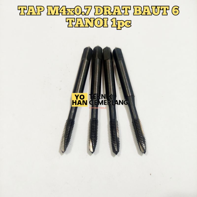 Tanoi Tap M4 x 0.7 Straight Handtap m4x0.7 Tap Bolt 6