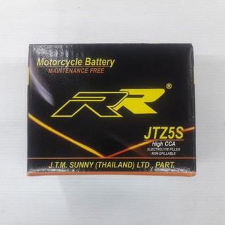 แบตเตอรี่แห้ง(RR)JTZ5S, WAVE110i,WAVE-125i,WAVE110,100S,SONIC/FINO,MIO-125,M-SLAZ,R15,CLick110i,Click,SCOOPY-i