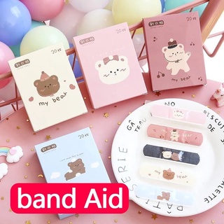 พร้อมส่ง พลาสเตอร์ พลาสเตอร์แปะแผล กล่องละ 20 ชิ้น /แผ่นละ 5 ชิ้น พลาสเตอร์ยา ลายการ์ตูน