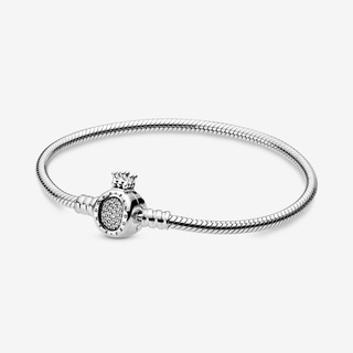 [พร้อมส่ง สินค้าแท้ 💯 ] Pandora SG Pandora Moments Crown O &amp; Snake Chain Bracelet