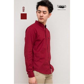 [ลด130฿โค้ดSEPIING38] TAWADA เสื้อเชิ้ตแขนยาว รหัส T011 RED MANDARIN