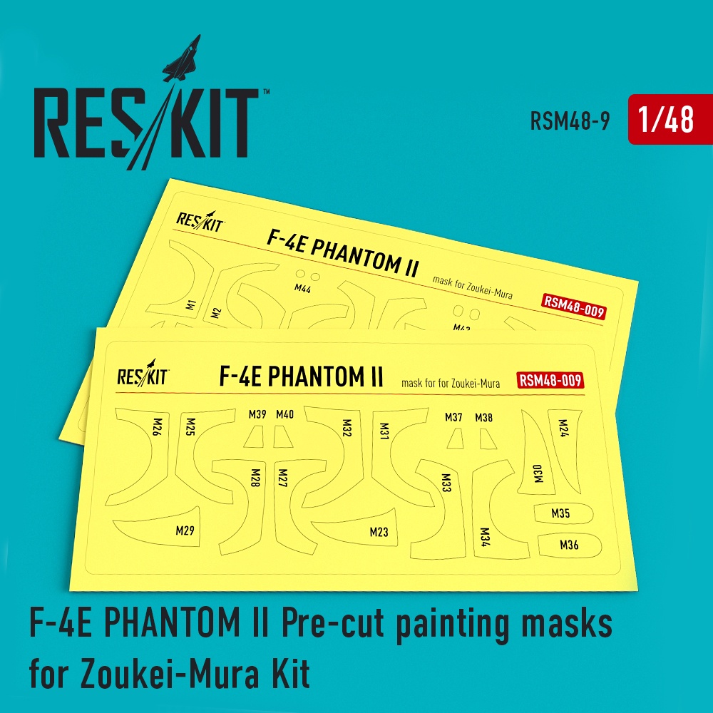 RSM48-0009_F-4 (E) Phantom II Pre-cut painting masks for Zoukei-Mura kit (1/48)