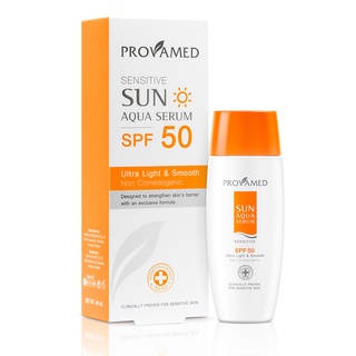 Provamed Sensitive Sun Aqua Serum SPF50 PA+++ โปรวาเมด เซรั่มกันแดด สูตรน้ำ 40 ml