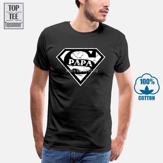 T-shirt  เสื้อยืด พิมพ์ลาย Super Papa Fathers Day For Dad สําหรับผู้ชายS-5XL