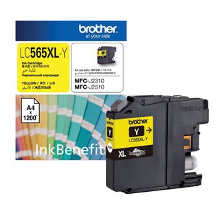 ตลับหมึกอิงค์เจ็ท สีเหลือง Brother LC-565XL Y /Brother Yellow Ink Cartridge LC-565XL Y