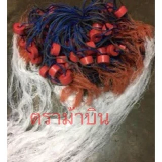 ทุ่นตลับ แบบกลม สีแดง (ขายเป็นพวง โดย 1 พวงมี 50 ชิ้น) ใช้สำหรับใส่อวน