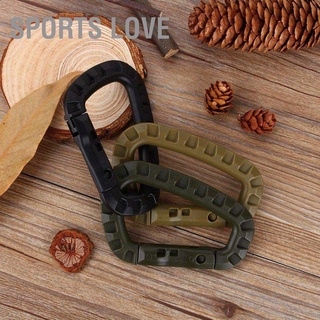 Sports Love หัวเข็มขัด Carabiner รูปทรง D สําหรับเล่นกีฬากลางแจ้งปีนเขา