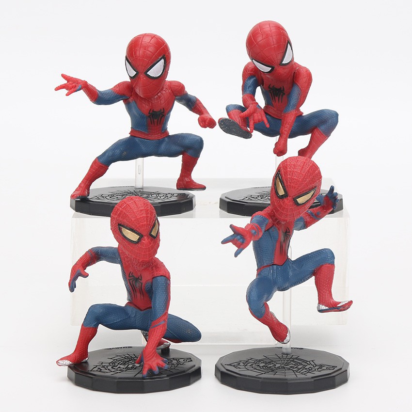 4 ชิ้น/เซ็ต Avengers Amazing Spiderman Electro Lizard Spider man action Figures