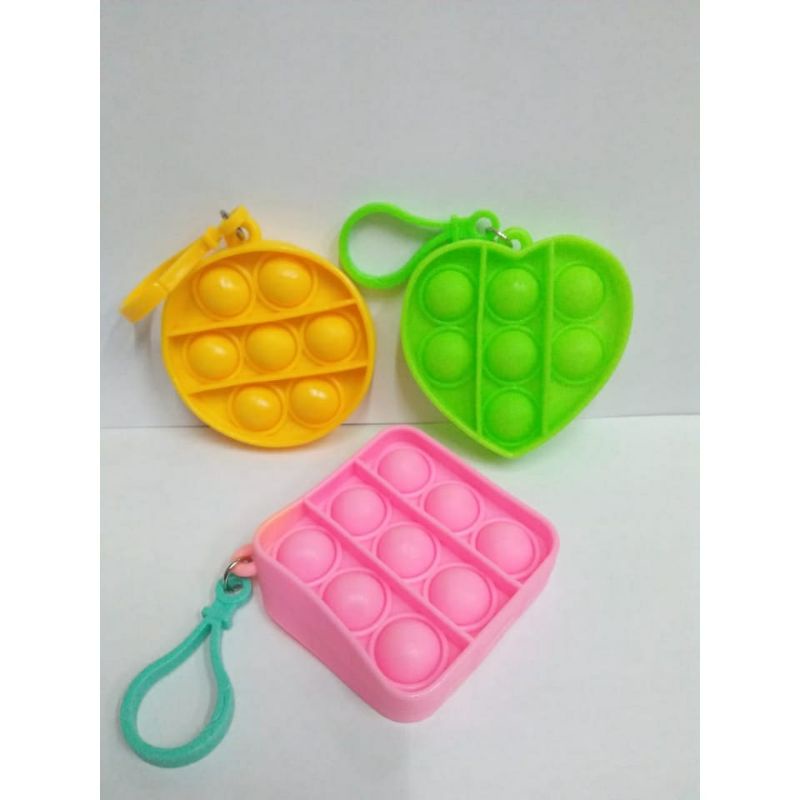 GANTUNGAN A0564 JAYATOYS88 POP IT MU11 พวงกุญแจของเล่นคอนเทนติส 3 ชิ้น