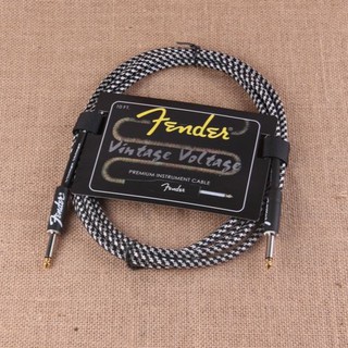 FENDER สายแจ็คกีตาร์อย่างดี 3m ของแท้ หัวตรงสองด้าน (สีขาว)