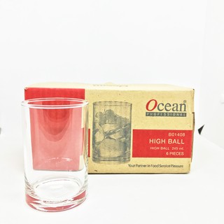 [กล่อง 6ใบ] แก้วน้ำ 245มล. Ocean High Ball Glass B01408