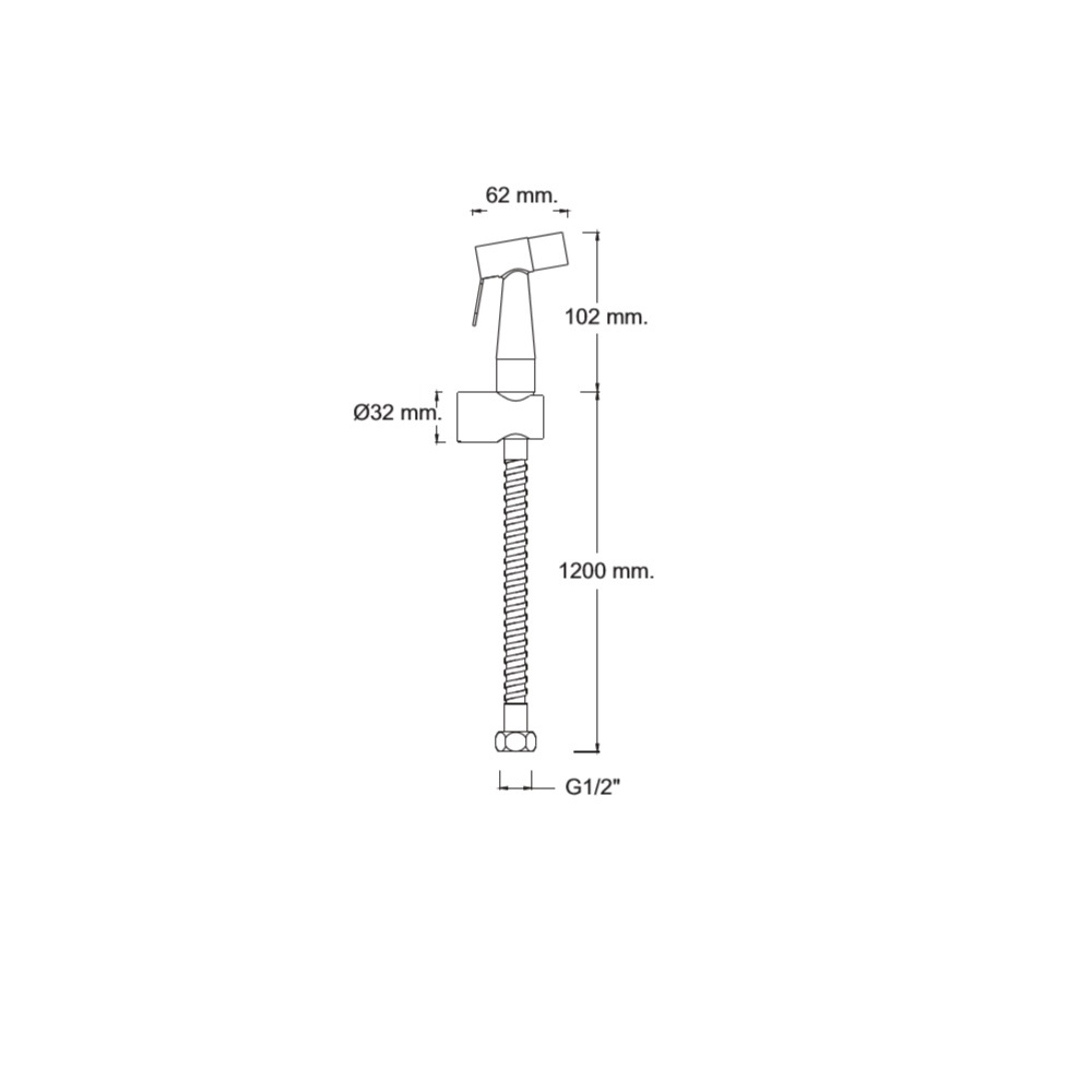 American Standard สายฉีดชำระครบชุด A-4900-CH สีโครม - รูปที่ 2