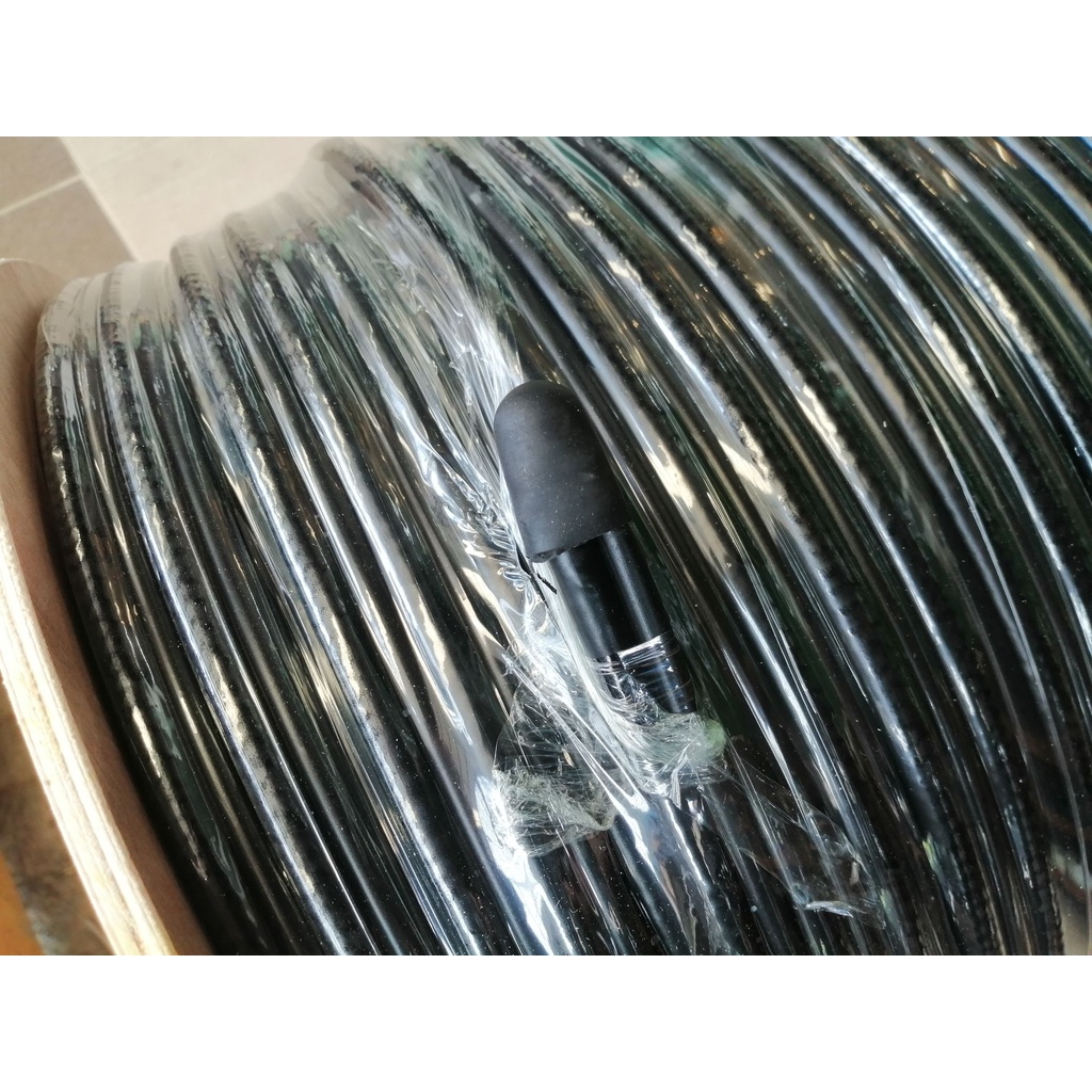 สายสัญญาณ RG6+Power 300M DRUM (ต่อ 1 กล่อง 300เมตร) รหัส 63422 สายนำสัญญาณกล้องวงจรปิด ยี่ห้อ Qoolis RG6+สายไฟ 300เมตร